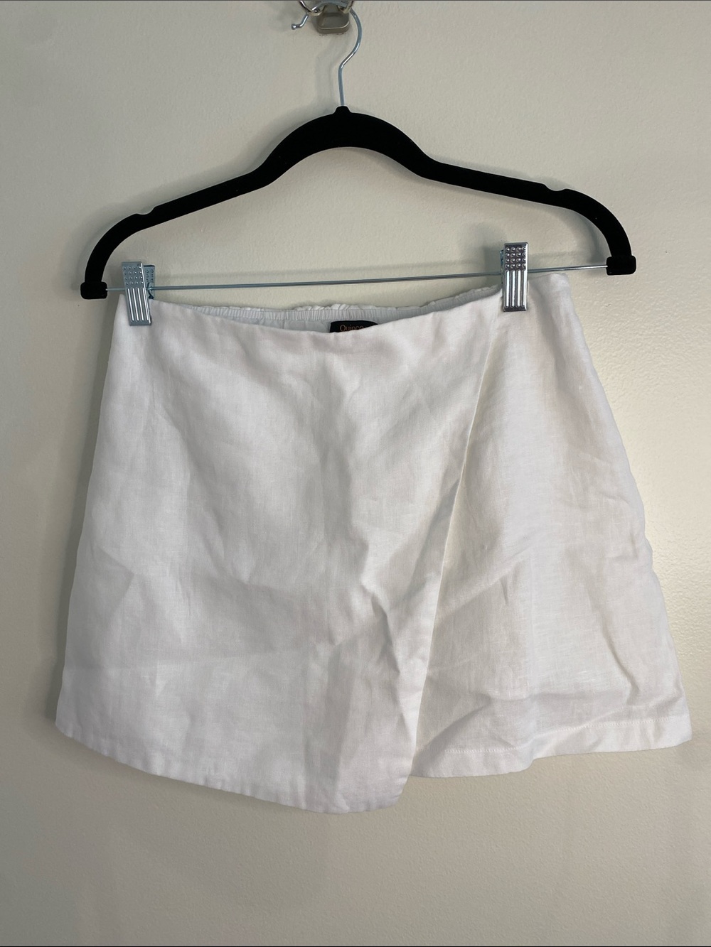 Quince 100% European Linen Skort White Elastic-Waist Size 4 - Picture 5 of 11